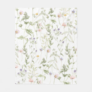 Pastell Vintage Blume Fleecedecke