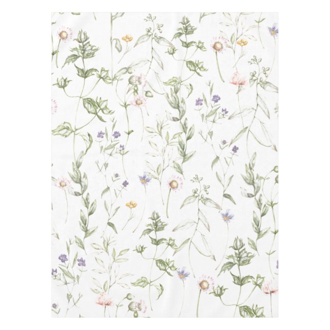 Pastell Vintage Blume Tischdecke (Vorderseite)