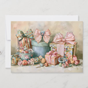 Pastell-Vintage-Geschenke Süßigkeiten Weihnachten