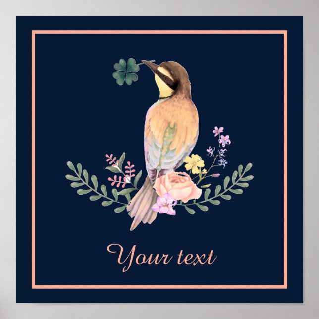 Pastell-Vogel  Poster (Vorne)