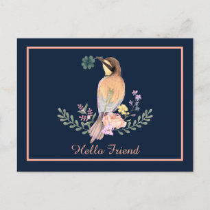 Pastell-Vogel Postkarte