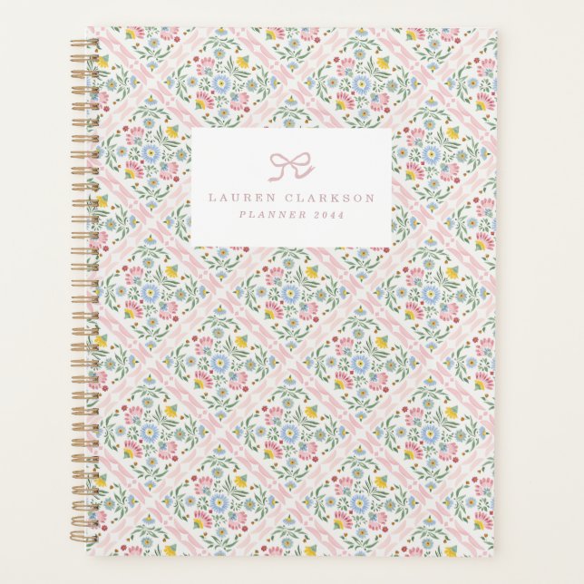 Pastell-Volksblumen-Planer-Cover-Muster Planer (Vorderseite)