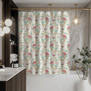 Pastell Vorhang im Vintage-Stil, elegante Damast-D