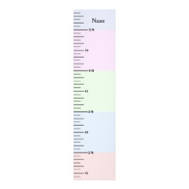 Pastell-Wachstumsdiagramm Kindname hinzufügen Clip Fotodruck