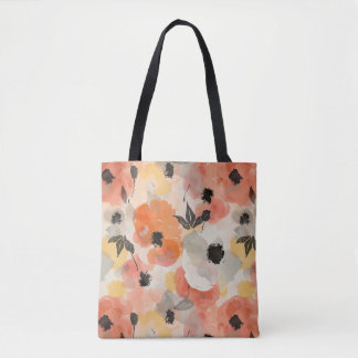 Pastell-Wasserfarben-Mohn-Tasche