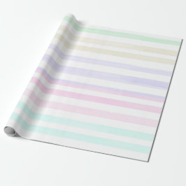 Pastell Wasserfarben Streifen Geschenkpapier