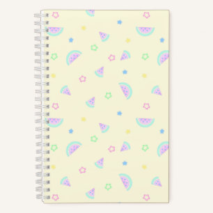 Pastell-Wassermelonen-Gelb Notizbuch
