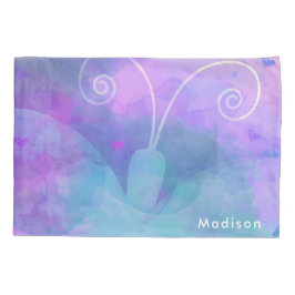 Pastell Watercolor Butterfly Personalisiert Custom Kissenbezug