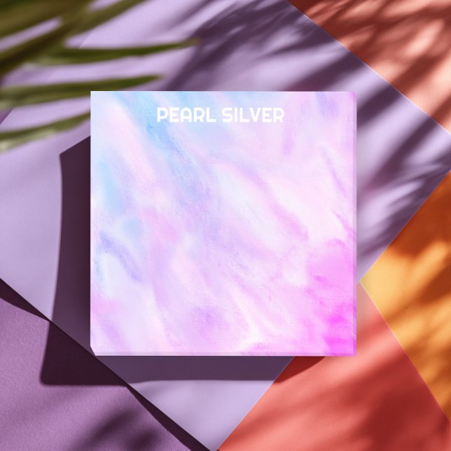 Pastell Watercolor CUSTOM Monogramm Personalisiert Post-it Klebezettel (Purple Pastel Watercolor CUSTOM Monogram Personalized Post-it Notes
)