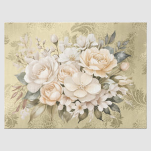 Pastell Watercolor Floral Bouquets Decoupage Seidenpapier