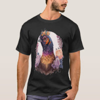 Pastell Watercolor Pheasant Bird Blume Crown Pet B