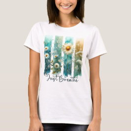 PASTELL-WATERCOLOR-WILDBLUMEN-PINSELSTRICHE T-Shirt