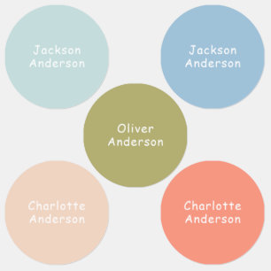 Pastell Waterproof Kids Kleidung Etiketten