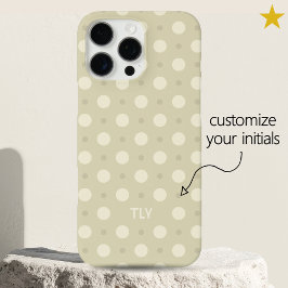 Pastell-Weichgrau-Punkte-Muster Individueller Name iPhone 16 Pro Max Hülle