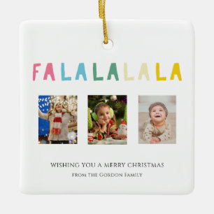 Pastell Weihnachtsangebot für La La 3 FotoCollage Keramikornament