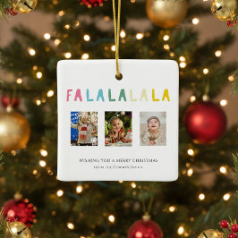 Pastell Weihnachtsangebot für La La 3 FotoCollage Keramikornament