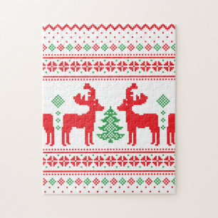 Pastell-Weihnachtsästhetik-Muster - Festliche Stim Puzzle