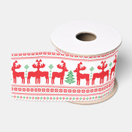 Pastell-Weihnachtsästhetik-Muster - Festtagsstimmu Ripsband