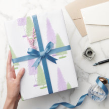 Pastell-Weihnachtsbäume-Wrap-Papier