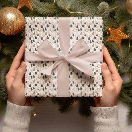 Pastell-Weihnachtsbäume-Wrap-Papier Geschenkpapier