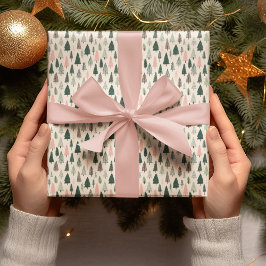 Pastell-Weihnachtsbäume-Wrap-Papier Geschenkpapier