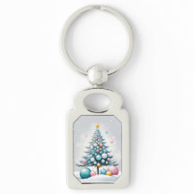 Pastell-Weihnachtsdekoration in Blau und Rosa über