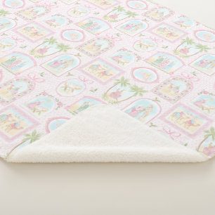 Pastell-Weihnachtskrippen Sherpadecke
