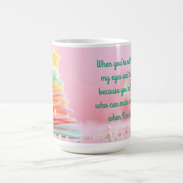 Pastell-Weihnachtswirbel Kaffeetasse (Mittel)