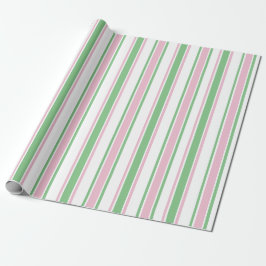 Pastell Weihnachtswrapping Paper | Rosa und Grün Geschenkpapier