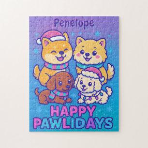 Pastell-Welpen Puzzle