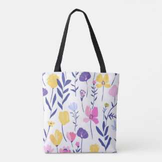 Pastell Wildblume Tote Bag | Elegant Floral