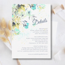 Pastell-Wildblumen-Botanik-Romantik Blaue Details