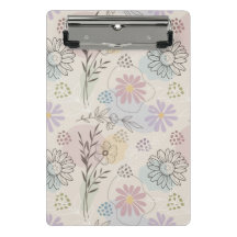Pastell-Wildblumen-Collage – Chic Floral Geometris