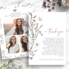 Pastell-Wildblumen-Foto Dankeskarte