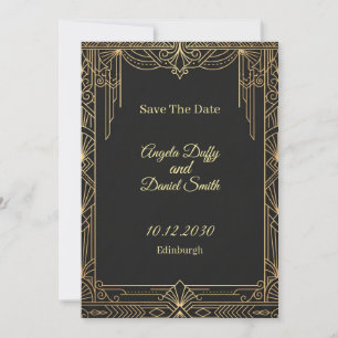 Pastell-Wildblumen-Karte zur Speicherung des Hochz Save The Date