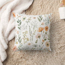 Pastell-Wildblumen Kissen