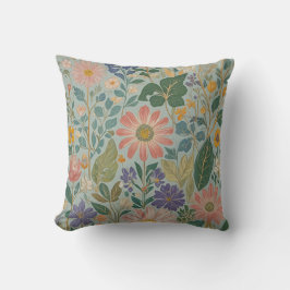 Pastell-Wildblumen Kissen