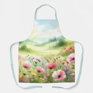 Pastell-Wildblumenwiesen-Landschaft Schürze