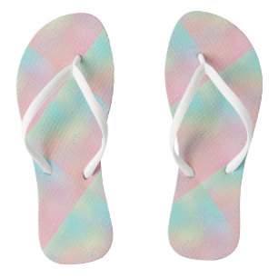 Pastell wirbelnde gefärbte Krawatte niedlich rosa, Flip Flops