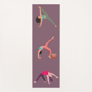 Pastell-Yoga-Posen Lila Matte – Künstlerisches Fit