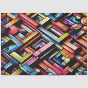 Pastell Zeichnend Abstrakt dimensionale Geometrie Seidenpapier