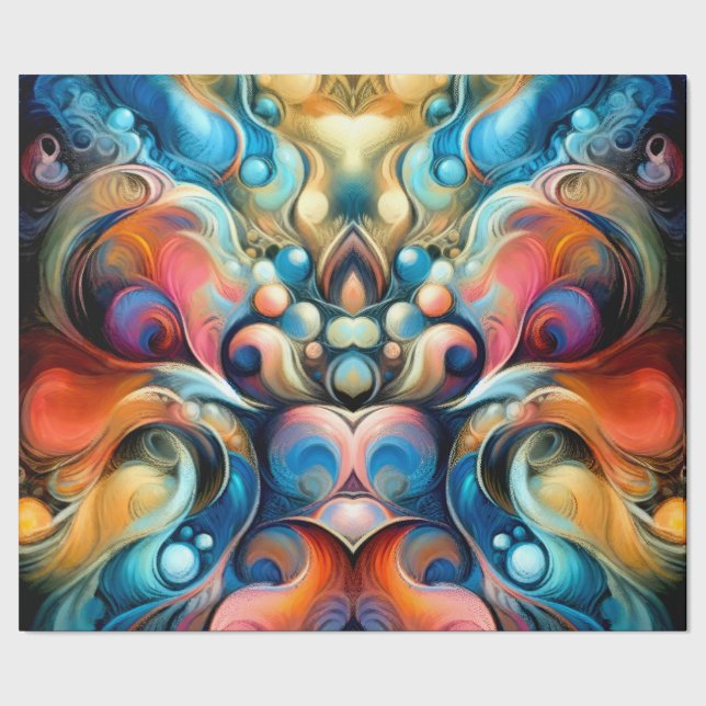 Pastell Zeichnend Abstrakte, blubbly Bio farbig Geschenkpapier (Saum)