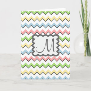 Pastell Zickzack mit Monogram von Shirley Taylor