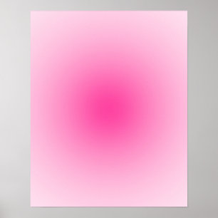 Pastell zu Hot Pink Aura Gradient 16x20 Poster