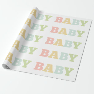 Pastellbaby-Packpapier, Babyparty Geschenkpapier