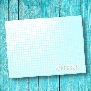 Pastellbabyblau-Halbtongefälle individuelle Name Post-it Klebezettel