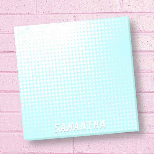 Pastellbabyblau-Halbtongefälle individuelle Name Post-it Klebezettel (Von Creator hochgeladen)