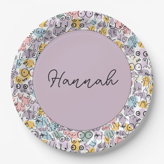 Pastellballon Pappteller (Vorderseite)