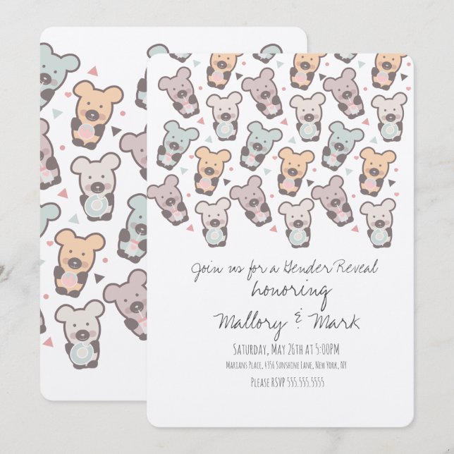 Pastellbären Geschlecht offensichtliche Einladung (Vorne/Hinten)