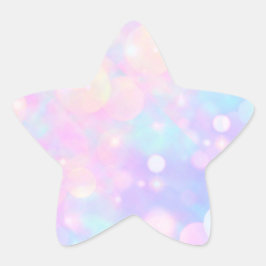 Pastellblasen auf rosa Sternenaufkleber Stern-Aufkleber